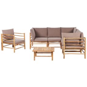 Set de jardin CERRETO Bambou Taupe