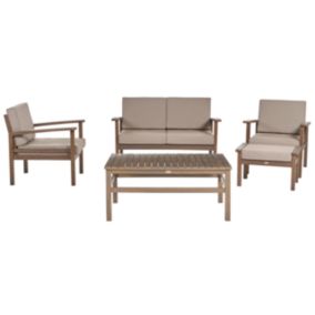 Set de jardin MANILA Acacia Bois foncé