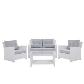 Set de jardin MARINO Polyrotin Blanc