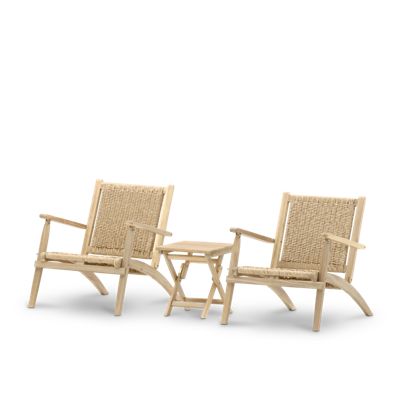 Set de jardin pliant 2 places avec table 40x40 - Serena
