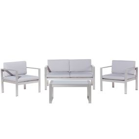 Set de jardin SALERNO Aluminium Gris clair