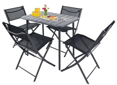 Set de meubles de jardin Sumila 0 Noir