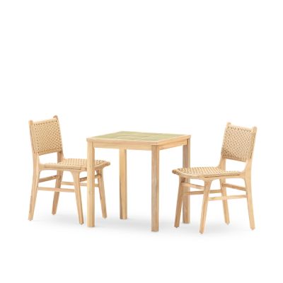 Set de repas 2 places en céramique vert clair 65x65 - bisbal & serena