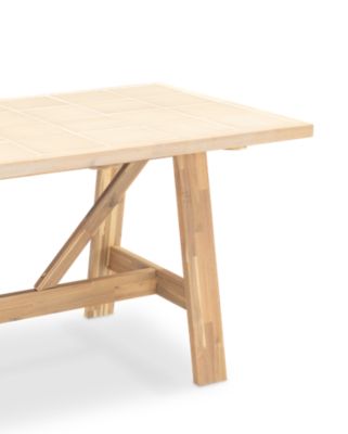 Set de repas 4pl table céramique beige 168x87 - bisbal & Serena