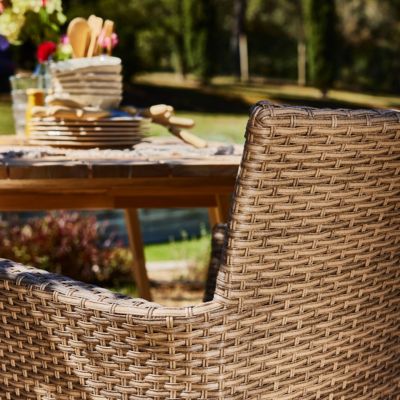 Set de repas 4pl table céramique beige 168x87 - bisbal & Serena