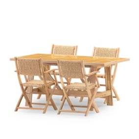 Set de repas 4pl table céramique moutarde 168x87 - bisbal & Serena