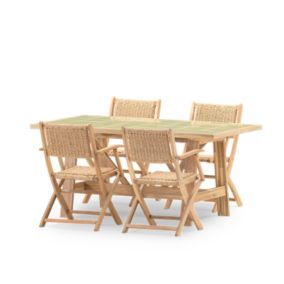 Set de repas 4pl table céramique vert clair 168x87 - bisbal & Serena