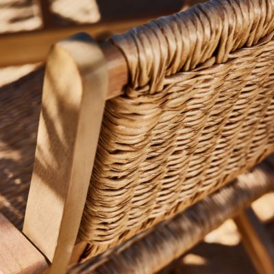 Set de repas jardin 6 pl table céramique moutarde 168x87 - Bisbal & Serena