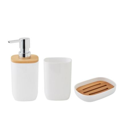 Set de salle de bain 3 pièces en polypropylène