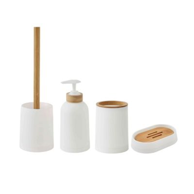 Set de salle de bain 4 pièces en bambou 4 pièces