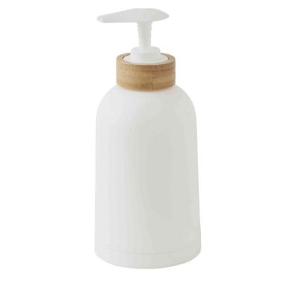 Set de salle de bain uni 5 pièces en bambou 28x31x31cm