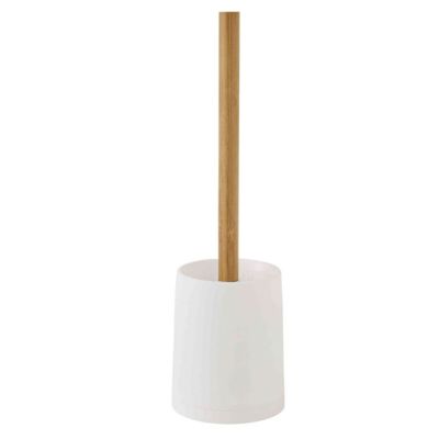 Set de salle de bain uni 5 pièces en bambou 28x31x31cm