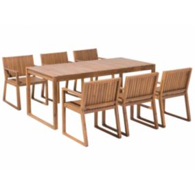 Set de salle à manger Bois Bois clair SASSARI