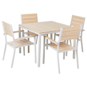 Set de salle à manger Matériaux synthétiques Beige PRATO