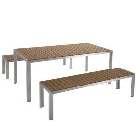 Set de salle à manger Matériaux synthétiques Bois clair NARDO