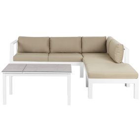 Set de salon MESSINA Aluminium Beige sable