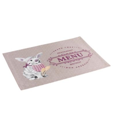 Set de table en coton Lapin gourmand