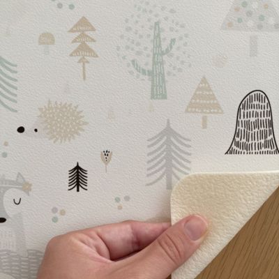 Set de table en vinyle animaux de la forêt vert 30x40 cm