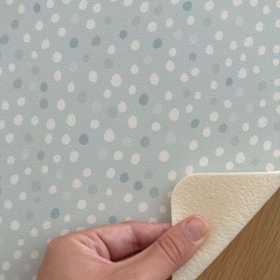 Set de table en vinyle pois bleu 30x40 cm