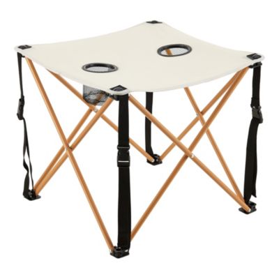 Set de table et 2 chaises de camping pliantes Banzi tissu Oxford 600D beige casa.pro