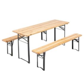 Set de table et bancs 180 cm Oviala