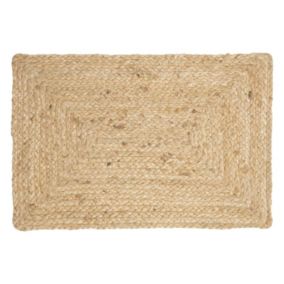 Set de table rectangulaire en jute - 45 x 30 cm - Beige