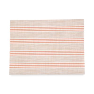Set de table rectangulaire rayé (45x30 cm - Beige)