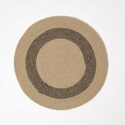 Set de table rond en coton beige, lot de 4 - HOMESCAPES