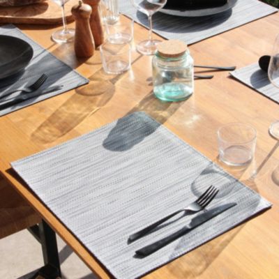 Set de table tissé  - Effet métal (30x45 cm - Argent)