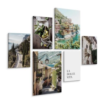 Set De Tableaux Italie Paysages Nature 90cm x 80cm - Parfait pour ...