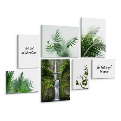 Set De Tableaux Plantes Cascade Citation 110cm x 80cm - Parfait pour ...