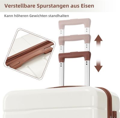 Valise Cabine Rigide LEVEL8 20 Pouces - Coque Polycarbonate, 8 Roues Silencieuses Et Serrure TSA, Couleur Crème