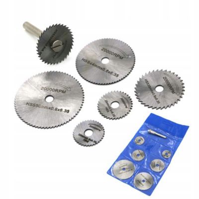 Set Disques de Découpe HSS 22-50 mm + Adaptateur - 7 Pièces, Pour Perceuse, Bois Métal Plastique, Haute Précision