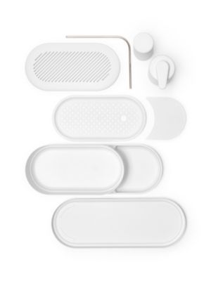 Set distributeur de savon, plateau, blanc, Brabantia Sinkstyle