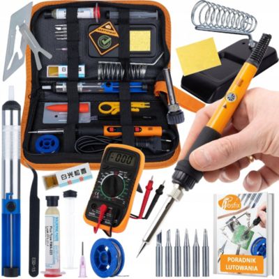 Set Fer à Souder 9-en-1 60W avec Multimètre XL830L - Température Réglable, Câble 90 cm, Pour Électronique - Réparation