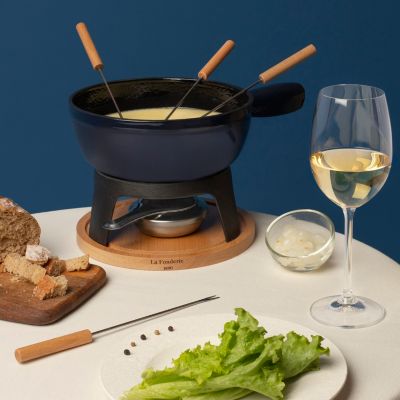 Set de fondue de acero inoxidable de 11 piezas