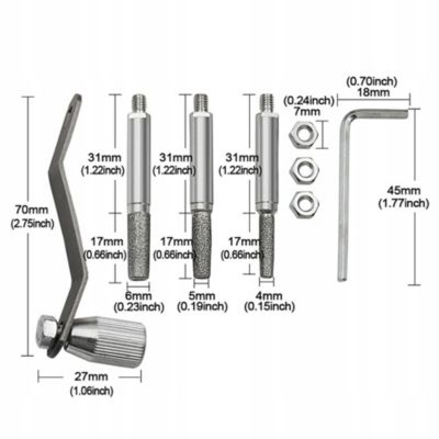 Set Guide Chaîne 8 + 2 Chaînes 1/4 + Affûteur Manuel - Acier Trempé, Pour Mini Tronçonneuse, Coupe Bois et Branches