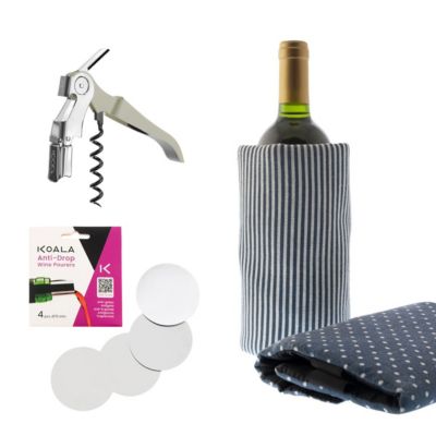 Set initiation 3 pièces pour la dégustation des vins - Bleu Bleu - Apérifun par Koala