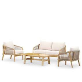 Set jardin 4 pl table céramique moutarde 125x65 - Siena & Bisbal