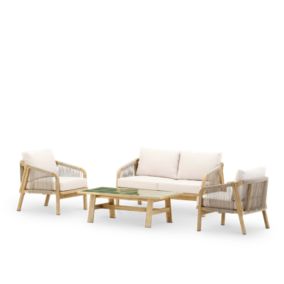 Set jardin 4 pl table céramique verte 125x65 - Siena & Bisbal