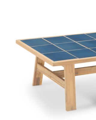 Set jardin 5 pl table céramique bleue 125x65 - Siena & Bisbal