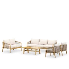 Set jardin 7 pl table céramique moutarde 125x65 - Siena & Bisbal