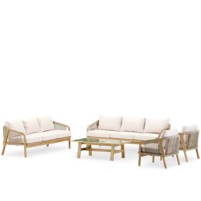 Set jardin 8 pl table céramique verte 125x65 - Siena & Bisbal