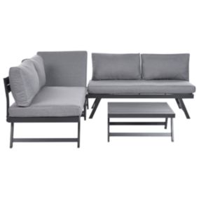 Set lounge pour jardin COCCORINO Métal Gris