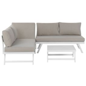 Set lounge pour jardin COCCORINO Métal Taupe