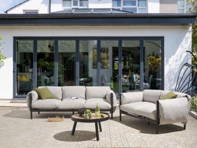 Set lounge pour jardin ESPERIA Métal Gris