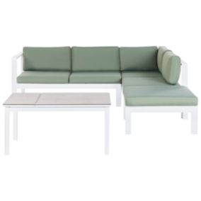 Set lounge pour jardin MESSINA Métal Vert