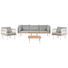 Set lounge pour jardin SENISE Métal Gris