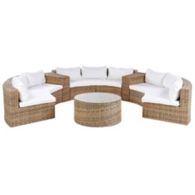 Set lounge pour jardin SEVERO Marron doré