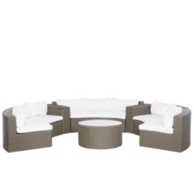 Set lounge pour jardin SEVERO Marron